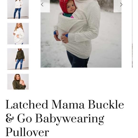 Latched Mama Gray Oversized Hoodie - Picture 4 of 6